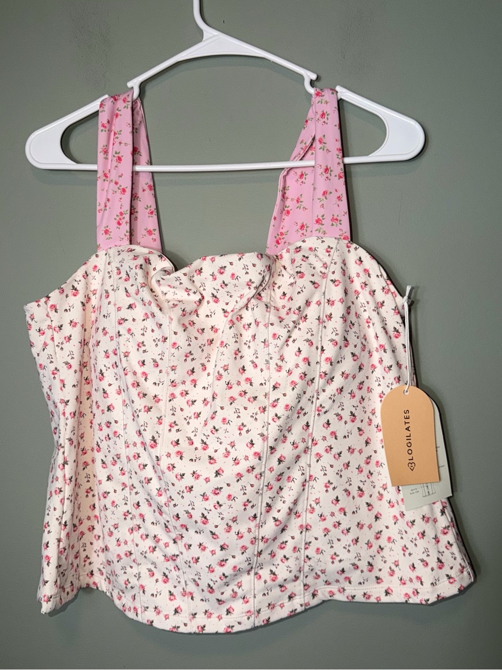 Blogilates Women’s Tiny Bows Corset Tank Size 1X New with tags